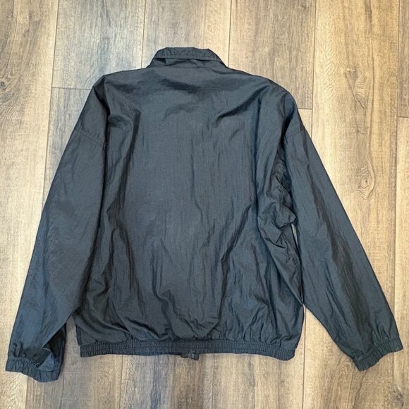 Vintage 90s USA Olympics Black Womens Tracksuit XL Nylon Lined Logo Drawstring - Picture 6 of 14